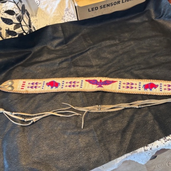 Native American Vintage beaded sash belt / *could be a stunning Guitar strap - Picture 1 of 7